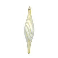Vickerman 10" Champagne Glittered Spirial Ornament (4 pack)