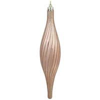 Vickerman 10" Rose Gold Glittered Spirial Drop Ornament (4 pack)