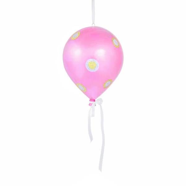 10" x 8" Pink Candy Dot Balloon Ornament