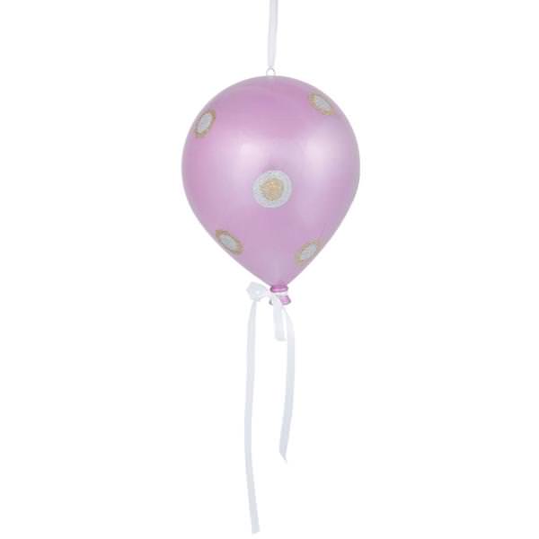 7.5" x 6" Pink Candy Dot Balloon Ornament (3 pack)