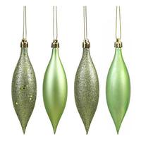 Vickerman 5.5" Celadon 4 Assorted Finish Drop Ornament (8 pack)