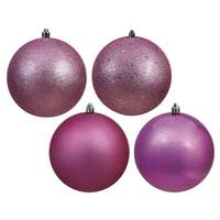 View 2.4" Mauve 4 Assorted Finish Ball Ornament (24 pack)