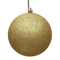 View 3" Gold Glitter Ball Ornament (12 pack)