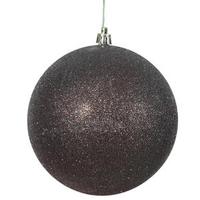 Vickerman 3" Chocolate Glitter Ball Ornament (12 pack)