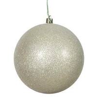 View 3" Champagne Glitter Ball Ornament (12 pack)