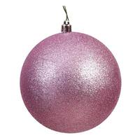 View 3" Mauve Glitter Ball Ornament (12 pack)