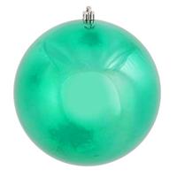 View 4" Teal Shiny Ball Ornament (6 pack)