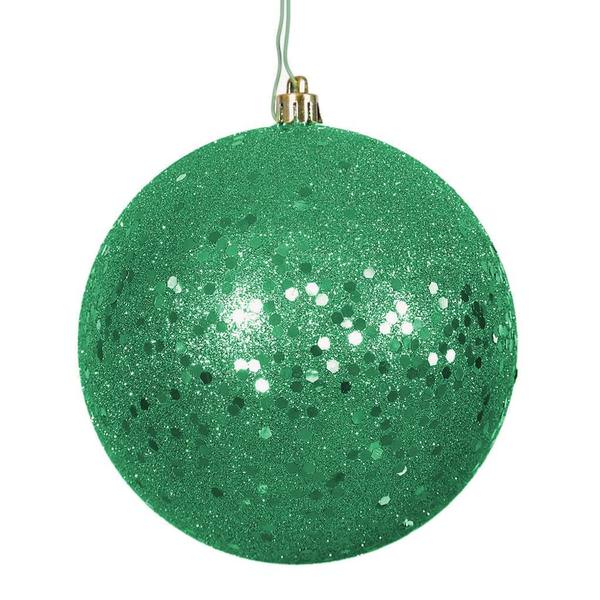 4" Seafoam Sequin Ball Ornament (6 pack)