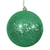Vickerman 4" Seafoam Sequin Ball Ornament (6 pack)