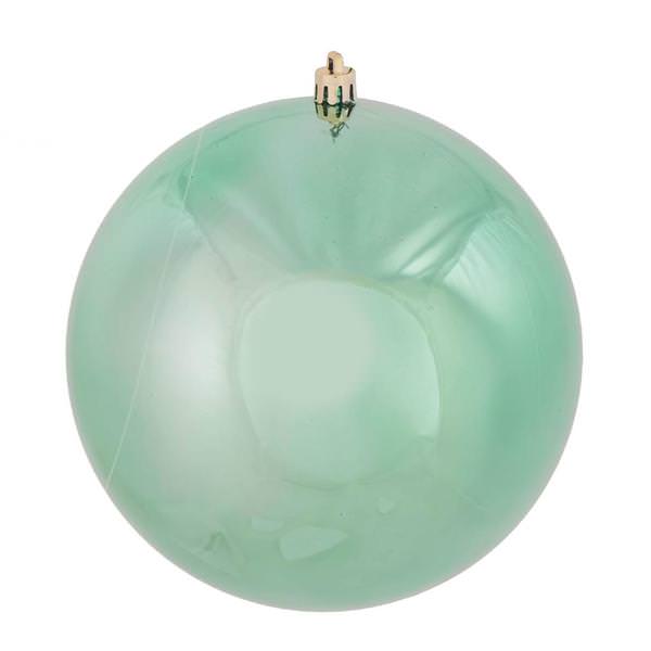 4" Seafoam Shiny Ball Ornament (6 pack)