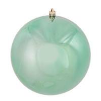 View 4" Seafoam Shiny Ball Ornament (6 pack)