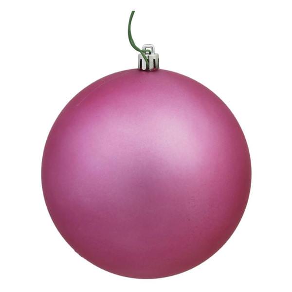 4" Mauve Matte Ball Ornament (6 pack)