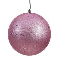 Vickerman 4" Mauve Sequin Ball Ornament (6 pack)