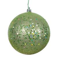 View 4" Celadon Sequin Ball Ornament (6 pack)