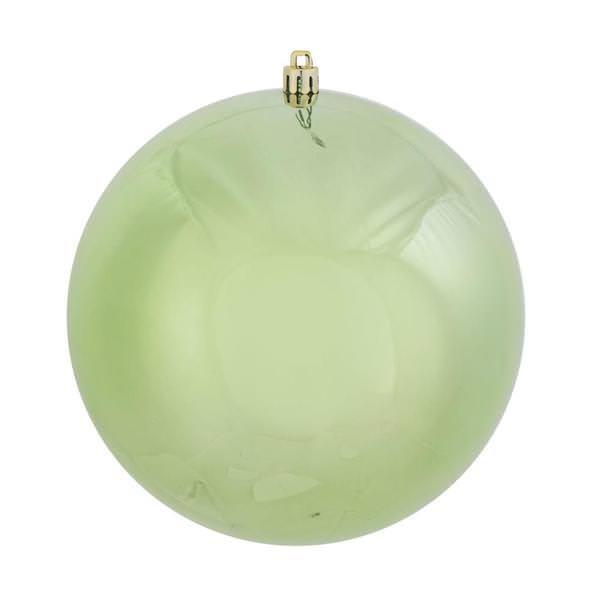 4" Celadon Shiny Ball Ornament (6 pack)