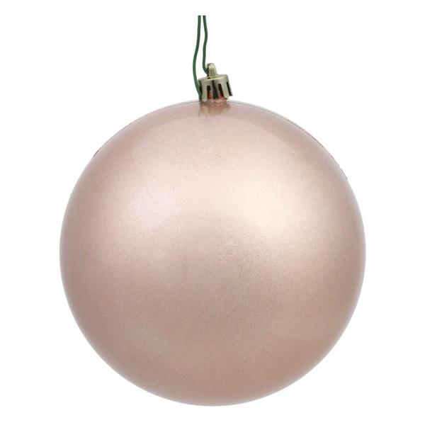 4" Rose Gold Candy Ball Ornament (6 pack)
