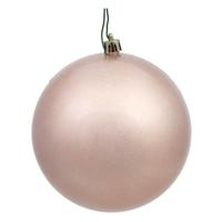 Vickerman 4" Rose Gold Candy Ball Ornament (6 pack)