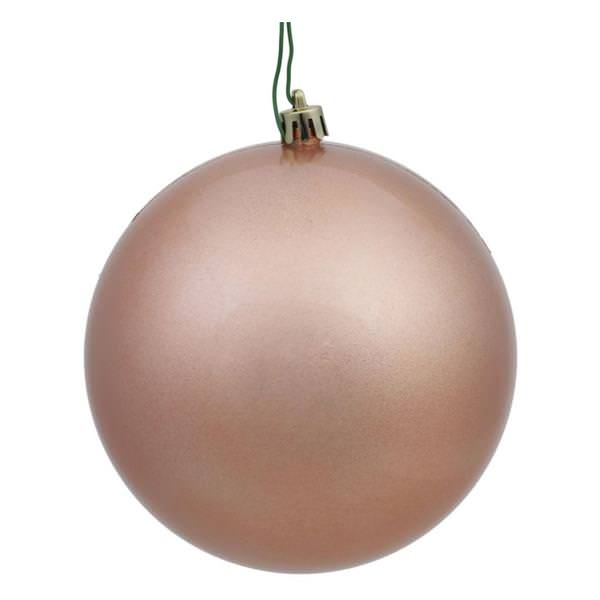 4.75" Rose Gold Candy Ball Ornament (4 pack)