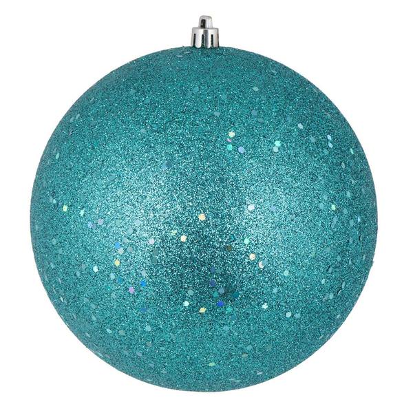 6" Teal Sequin Ball Ornament (4 pack)