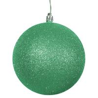 Vickerman 6" Seafoam Glitter Ball Ornament (4 pack)