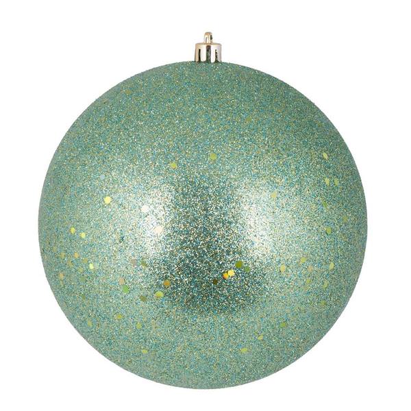6" Seafoam Sequin Ball Ornament (4 pack)