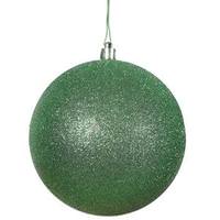 Vickerman 8" Green Glitter Ball Ornament