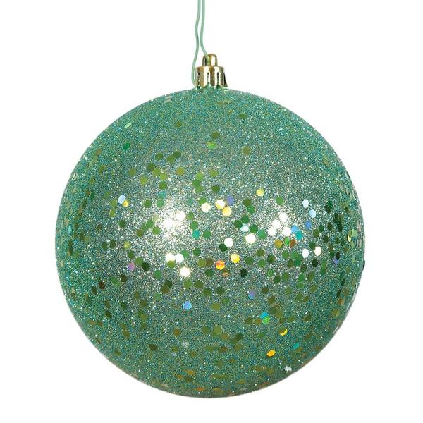 8" Seafoam Sequin Ball Ornament