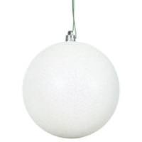 Vickerman 10" White Glitter Ball Ornament