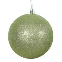 View 8" Celadon Glitter Ball Ornament