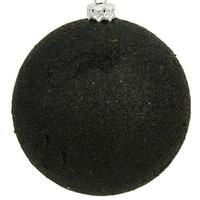 Vickerman 10" Black Glitter Ball Ornament