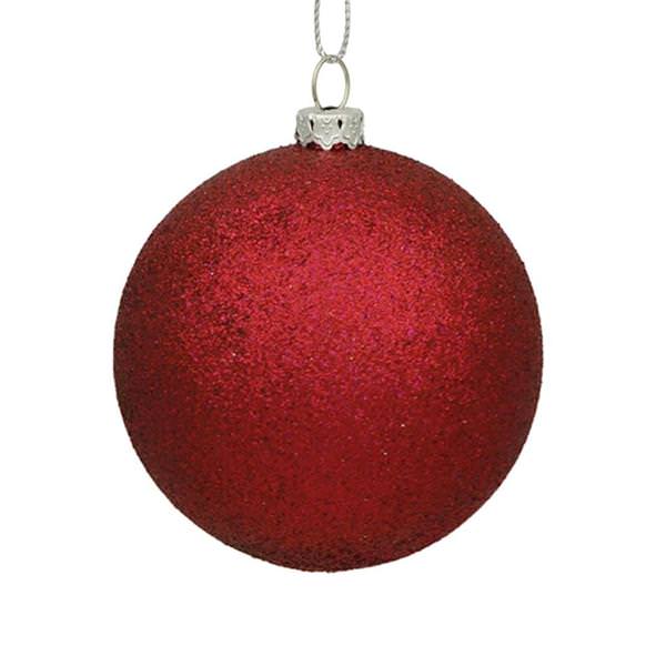 10" Wine Glitter Ball Ornament