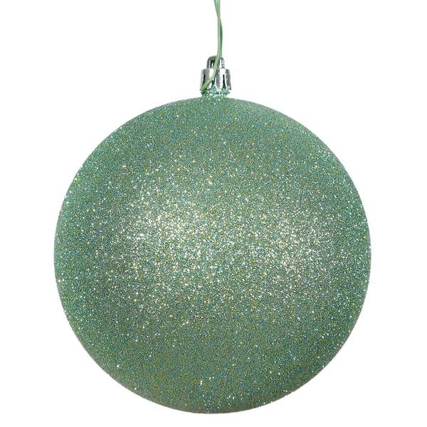 10" Seafoam Glitter Ball Ornament