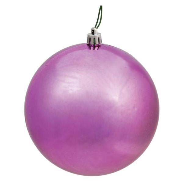 12" Mauve Shiny Ball Ornament