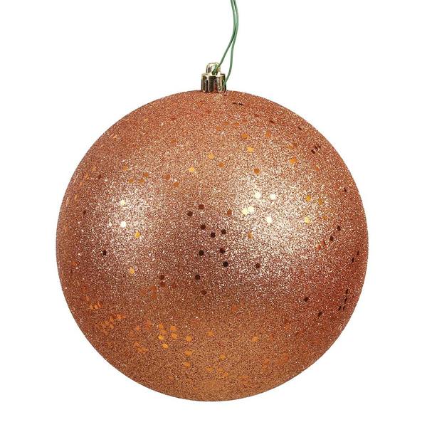 10" Rose Gold Sequin Ball Ornament