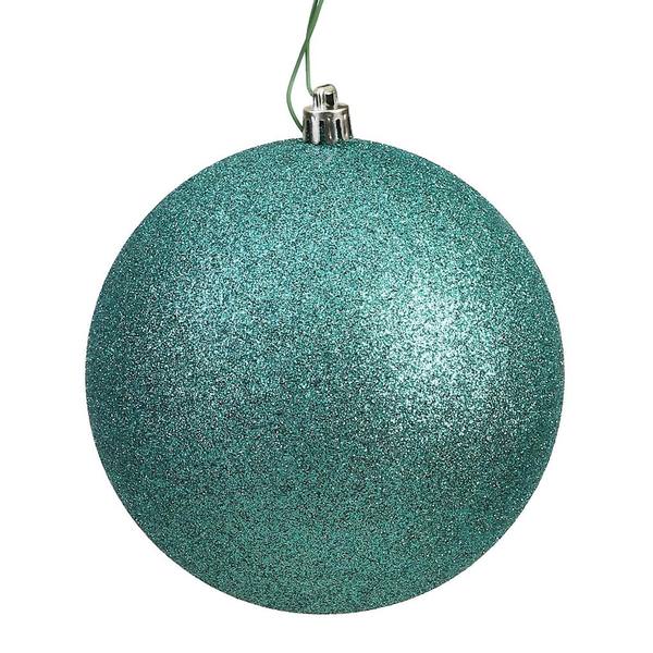 12" Seafoam Glitter Ball Ornament