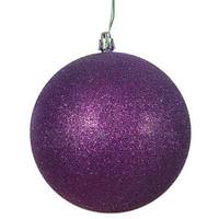 Vickerman 15.75" Purple Glitter Ball Ornament