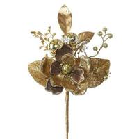 Vickerman 19" Gold Magnolia Spray (3 pack)