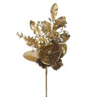 Vickerman 22" Gold Magnolia Spray (3 pack)