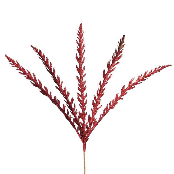 22" Red Glitter Soap Plant Spray (6 pack)
