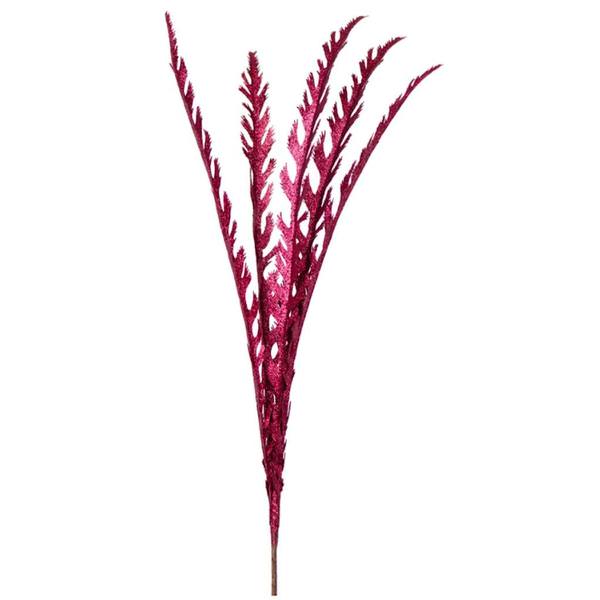 22" Burgundy Glitter Soap Plant Spray (6 pack)
