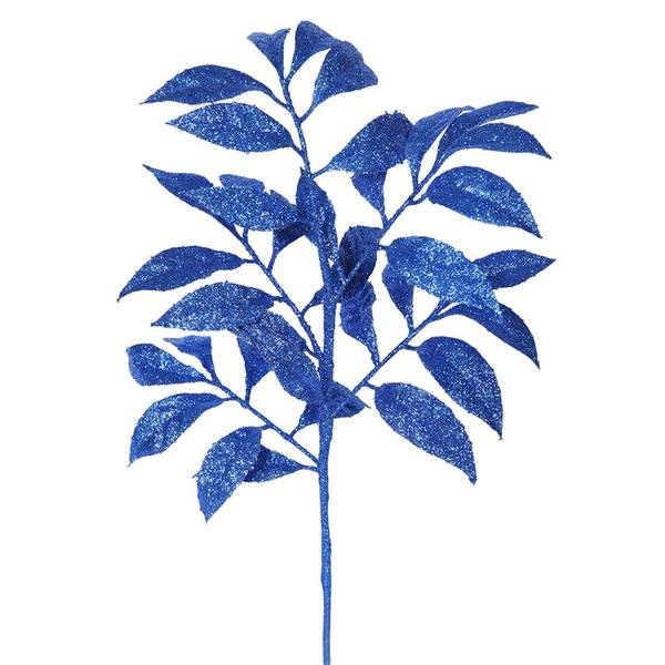 17" Blue Glitter Camelia Spray (6 pack)