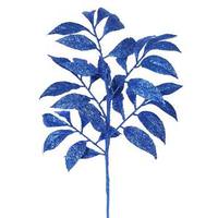 Vickerman 17" Blue Glitter Camelia Spray (6 pack)