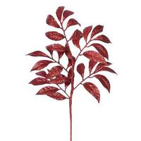 Vickerman 17" Red Glitter Camelia Spray (6 pack)