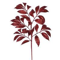 Vickerman 17" Burgundy Glitter Camelia Spray (6 pack)