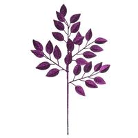 Vickerman 17" Purple Glitter Camelia Spray (6 pack)