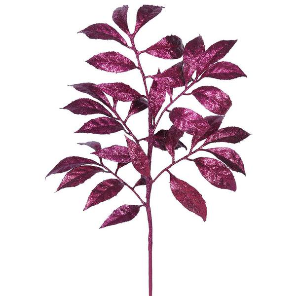 17" Magenta Glitter Camelia Spray (6 pack)