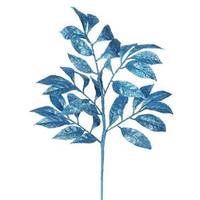 Vickerman 17" Turquoise Glitter Camelia Spray (6 pack)