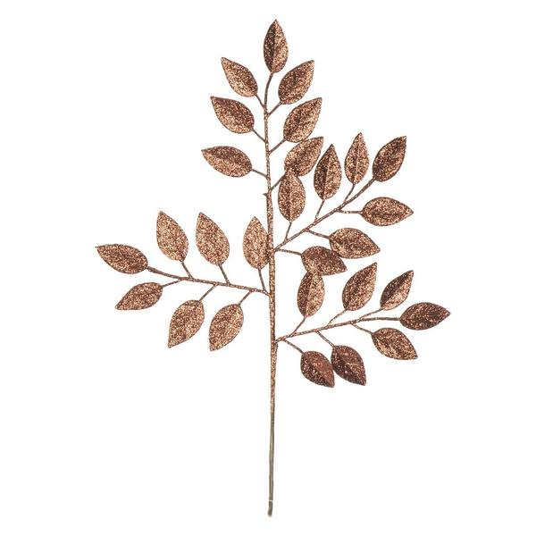 17" Chocolate Glitter Camelia Spray (6 pack)