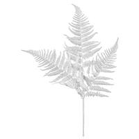 Vickerman 22" White Glitter Fern Spray (6 pack)