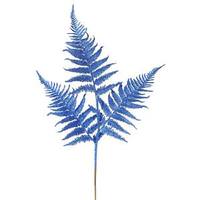 Vickerman 22" Blue Glitter Fern Spray (6 pack)